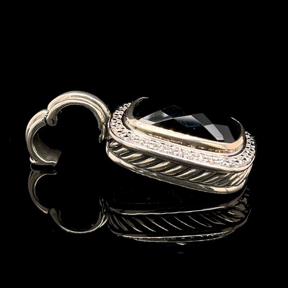 David Yurman Black Onyx Diamond Pendant - Picture 3 of 5